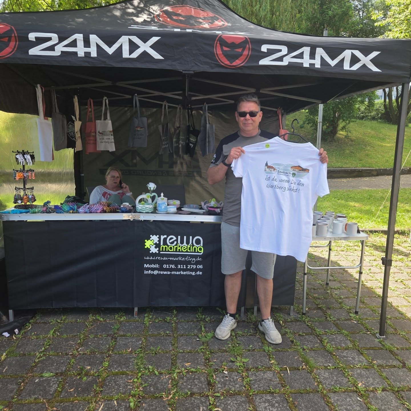 Verkaufsstand zum Dicelfest in Seebach